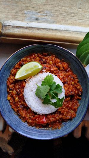 chilli sin carne at Café Morgal in Brno