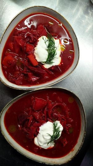 boršč, optionally vegan at Café Morgal in Brno