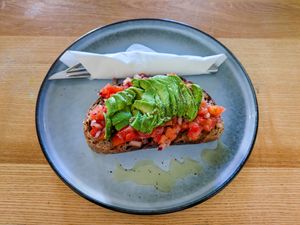 Avocado Bread (vegan version) at Café Morgal at Café Morgal in Brno