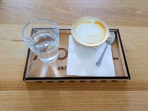 Cappuccino with Oat Milk at Café Morgal at Café Morgal in Brno