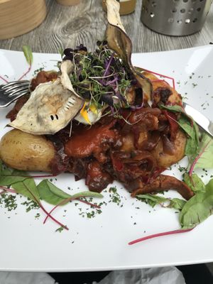 Aubergine potato dish at Petersilchen in Xanten