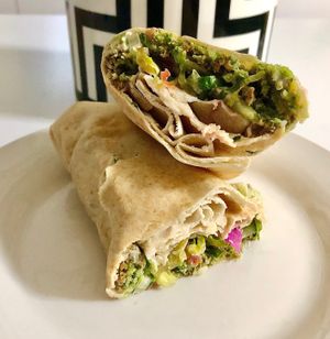 Falafel sandwich  at Falafel Alaseel in Dubai
