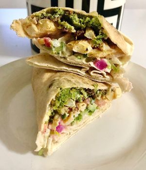 Mixed fries sandwich  at Falafel Alaseel in Dubai