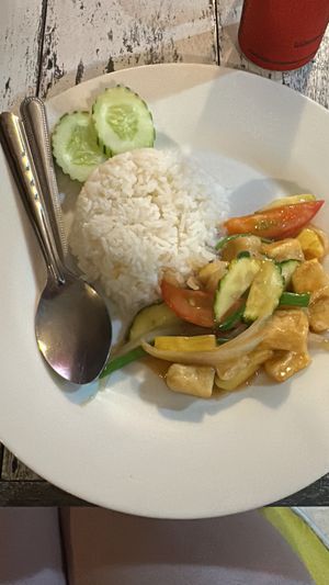 sweet and sour tofu  at Genuine Thai Food in Phuket