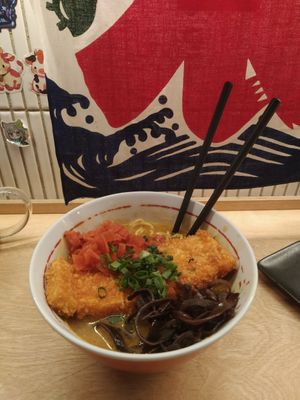 Vegan ramen with tofu at Kinki Ramen in Krakow