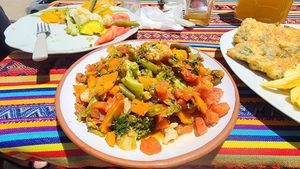 vegetable wok at La Posada Del Lago  in Copacabana