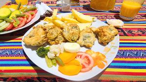 espinaca torrejas at La Posada Del Lago  in Copacabana