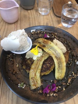 Kumara pancakes at Little Bird Kitchen in Auckland