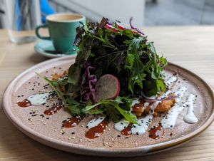Kimchi pancake at Little Bird Kitchen in Auckland