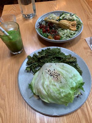 Green Detox & Burger & Bowl at Little Bird Kitchen in Auckland