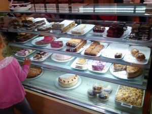 Huge selection of vegan desserts, mostly raw. at Little Bird Kitchen in Auckland