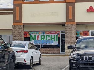 Outside (located in Big Lots shopping center) at Mirchi - Indian Street Food in Winter Garden