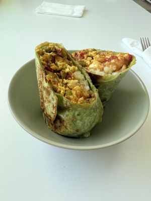 Breakfast burrito w/ tofu  at VGarden Caffé in Luquillo