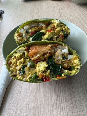 Scramble Tofu Burrito   at VGarden Caffé in Luquillo