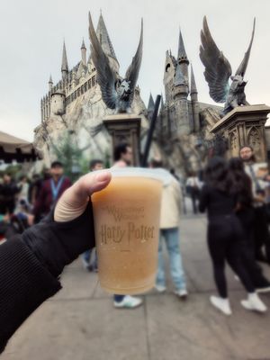 Butter beer at Universal Studios - Three Broomsticks in Orlando
