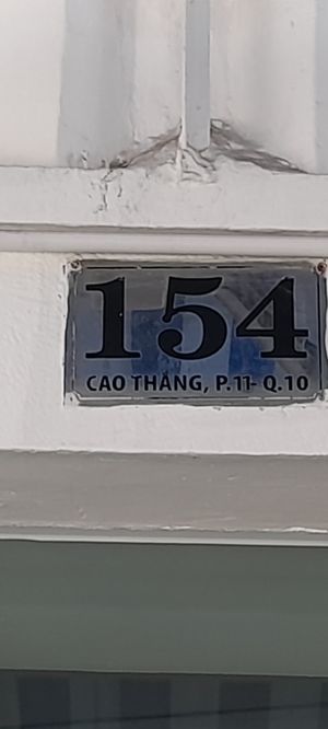 Close up of the address at Tâm Như in Ho Chi Minh City