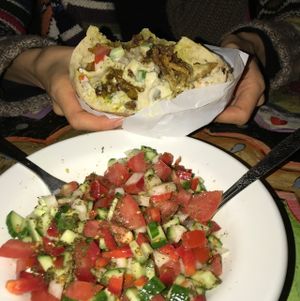 amazing Shawarma  at Doobie's Vegan Bar in Haifa