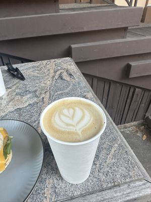 Large latte  at Witness Coffee Roasters in Eureka
