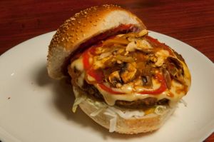 Vegan CheeseBurger  at Green Shack in Tel Aviv