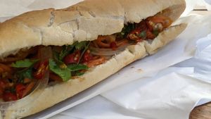 Vegan Banh-Mi at Miss Saigon in Christchurch