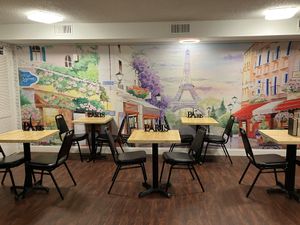 Inside seating  at La Vie Vegan in Saint Charles