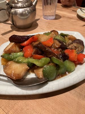 Chinese ratatouille   at Peaceful Restaurant in Vancouver