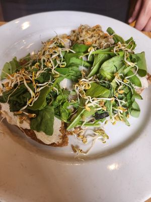 Pizza raw at Bio Solo Organico in Buenos Aires