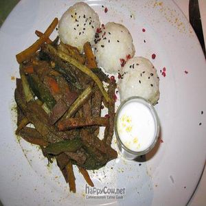 rice and veggies at Bio Solo Organico in Buenos Aires