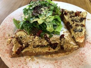 Raw pizza at Bio Solo Organico in Buenos Aires