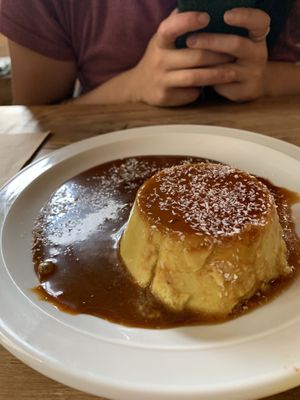vegan flan!!!! at Bio Solo Organico in Buenos Aires