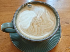 Cappuccino with oat milk at MOD CAFE in East Singapore