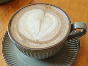 Mocca with oat milk at MOD CAFE in East Singapore