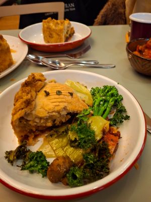 My plate of delicious veg. at Cath's Cornish Kitchen - Maybe closed in Redruth