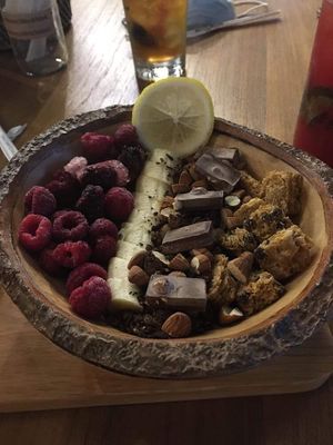 Chocolate granola bowl at May and Mark Restaurant in Krabi