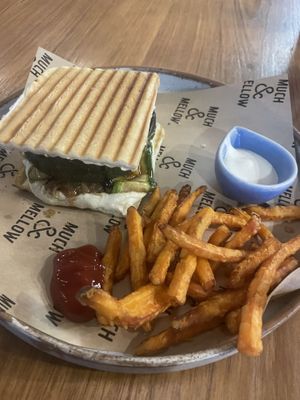 Roast vegetable panini  at May and Mark Restaurant in Krabi