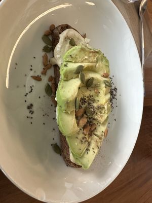 Avocado and hummus toast   at May and Mark Restaurant in Krabi