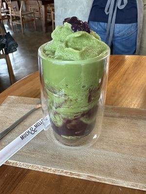 Matcha and purple sweet potato  at May and Mark Restaurant in Krabi