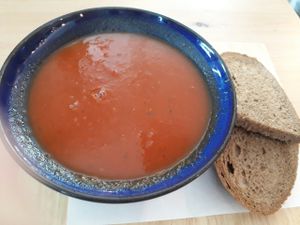 Tomato soup at May and Mark Restaurant in Krabi
