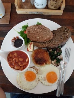 Veg Breakfast Set #1 at May and Mark Restaurant in Krabi