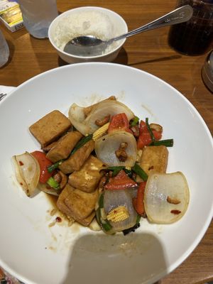 Cashew tofu  at May and Mark Restaurant in Krabi