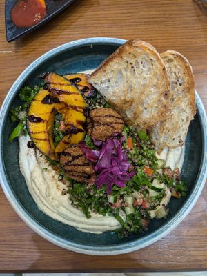 Hummus & Falafel bowl at May and Mark Restaurant in Krabi