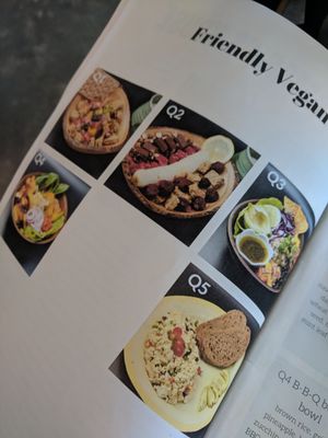 Vegan menu at May and Mark Restaurant in Krabi