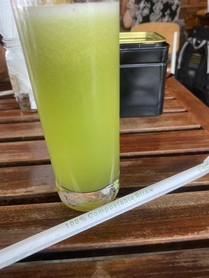 Green juice- so yummy!  at May and Mark Restaurant in Krabi