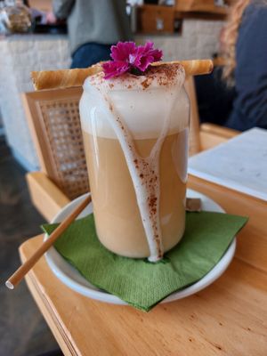 Chai latte at Milo Café in Mannheim