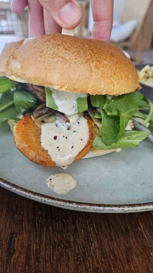 Farmer's kefte sandwich vegan at LivSimple in Larnaca