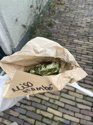 FRESH and WARM Miso Flambé (€4,00)😍😍  at Onigiri Shokudo in Utrecht