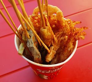 Fried skewers at Kua Food Fried Skewers - 夸父炸串 in Milan