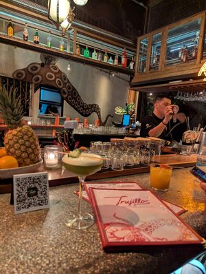 Great bar staff at Trujillos Cantina De Selva in Playa Del Carmen