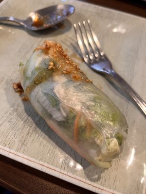 Fresh basil roll  at Chopstix  in Statesville