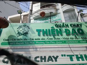 Sign outside at Thiện Đạo in Ho Chi Minh City